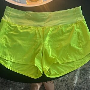 Neon Green Women's Shorts 4 in